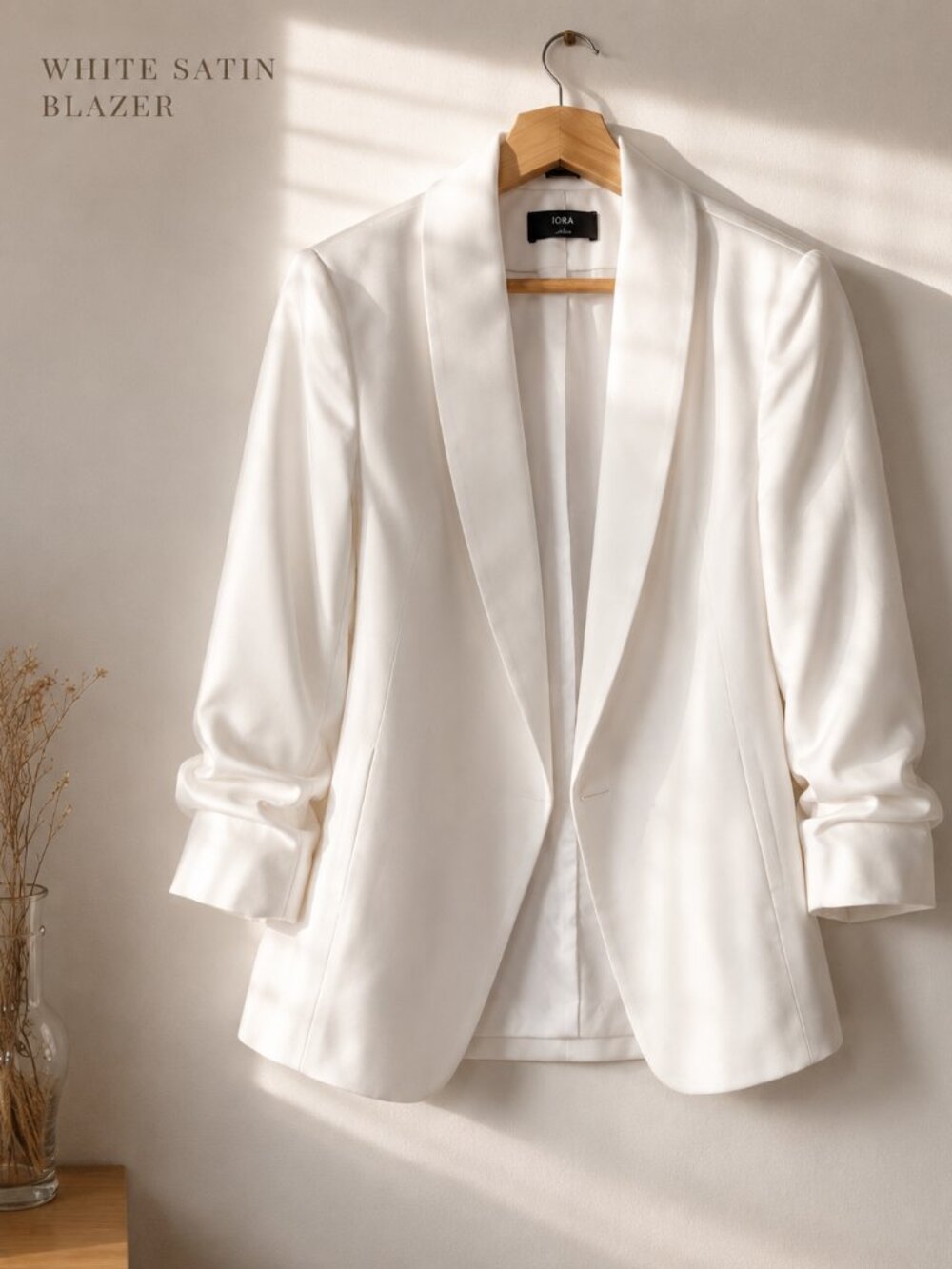 White Satin Blazer